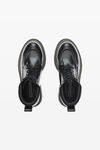 Alexander Wang black atlas lace-up platform boot in leather