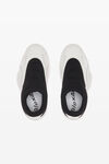 alexander wang aw hoop pebble leather sneaker  optic white