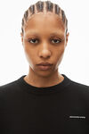 alexander wang crewneck pullover in dense fleece black
