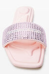 Alexander Wang light pink sandali rosa in raso con strass termoapplicati vy
