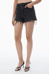 Alexander Wang grey aged bite short in grey aged denim