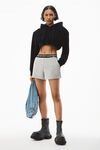 alexander wang 弹力灯芯绒短裤 heather grey