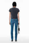 Alexander Wang washed black black cotton shrunken logo tee