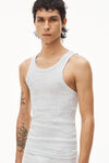 alexander wang 罗纹棉背心 heather grey