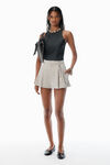 Alexander Wang stone graue shorts aus baumwollmischgewebe