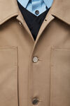 alexander wang camicia oversize in twill di cotone con taschino khaki