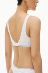 alexander wang 罗纹平纹布紧身胸衣 white