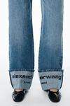 Alexander Wang vintage medium indigo indigo logo-embroidered mid-rise jeans