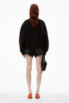 alexander wang ストラクチャードテリー パフロゴ スウェットシャツ black