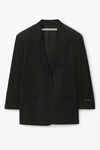 alexander wang 透明平纹针织加大版型西装外套 black