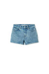 Clear Hotfix High-Rise Denim Short