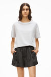 alexander wang 发泡徽标装饰棉质平纹针织 t 恤 light heather grey