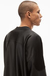 alexander wang hockey jersey in athletic faille black