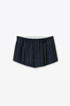 Alexander Wang navy/grey pinstripe tropical wool stretch shorts