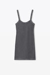 Alexander Wang army drab grey waffle-knit cami dress