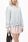 alexander wang ストラクチャードテリー パフロゴ スウェットシャツ light heather grey