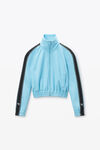 Alexander Wang arctic cropped track jacket with logo tape in pique