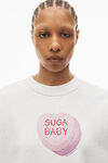 alexander wang suga baby 毛圈布圆领运动衫 bright white
