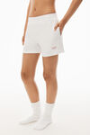Alexander Wang white unisex short in heavy cotton jersey
