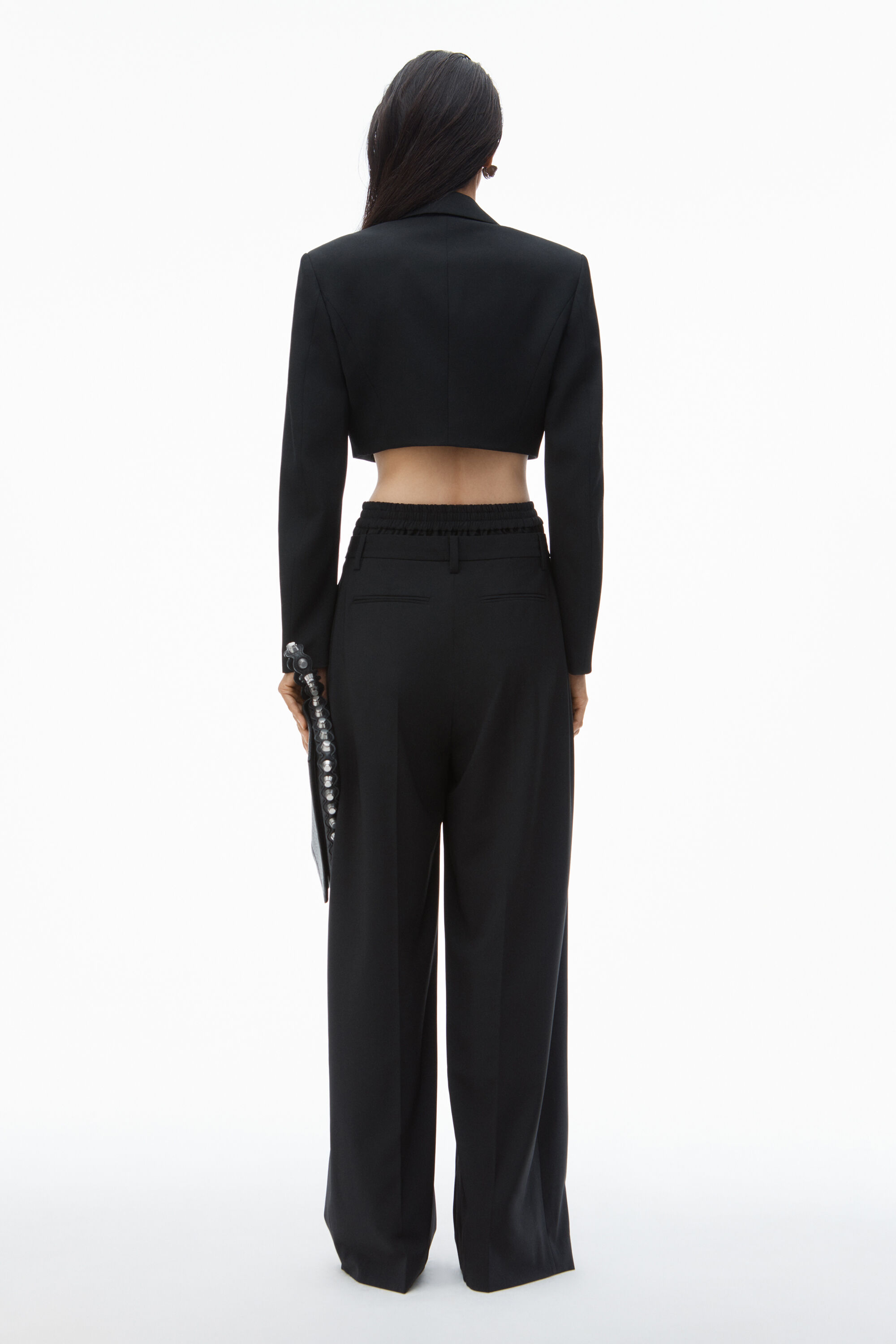 Cropped tuxedo deals blazer
