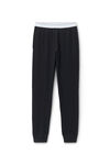Alexander Wang black crystal hotfix jogger pant in waffle knit