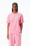 Alexander Wang washed lotus pink cotton-jersey logo tee