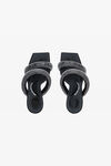 Alexander Wang black/silver 黑色水晶烫钻 julie 管状凉鞋