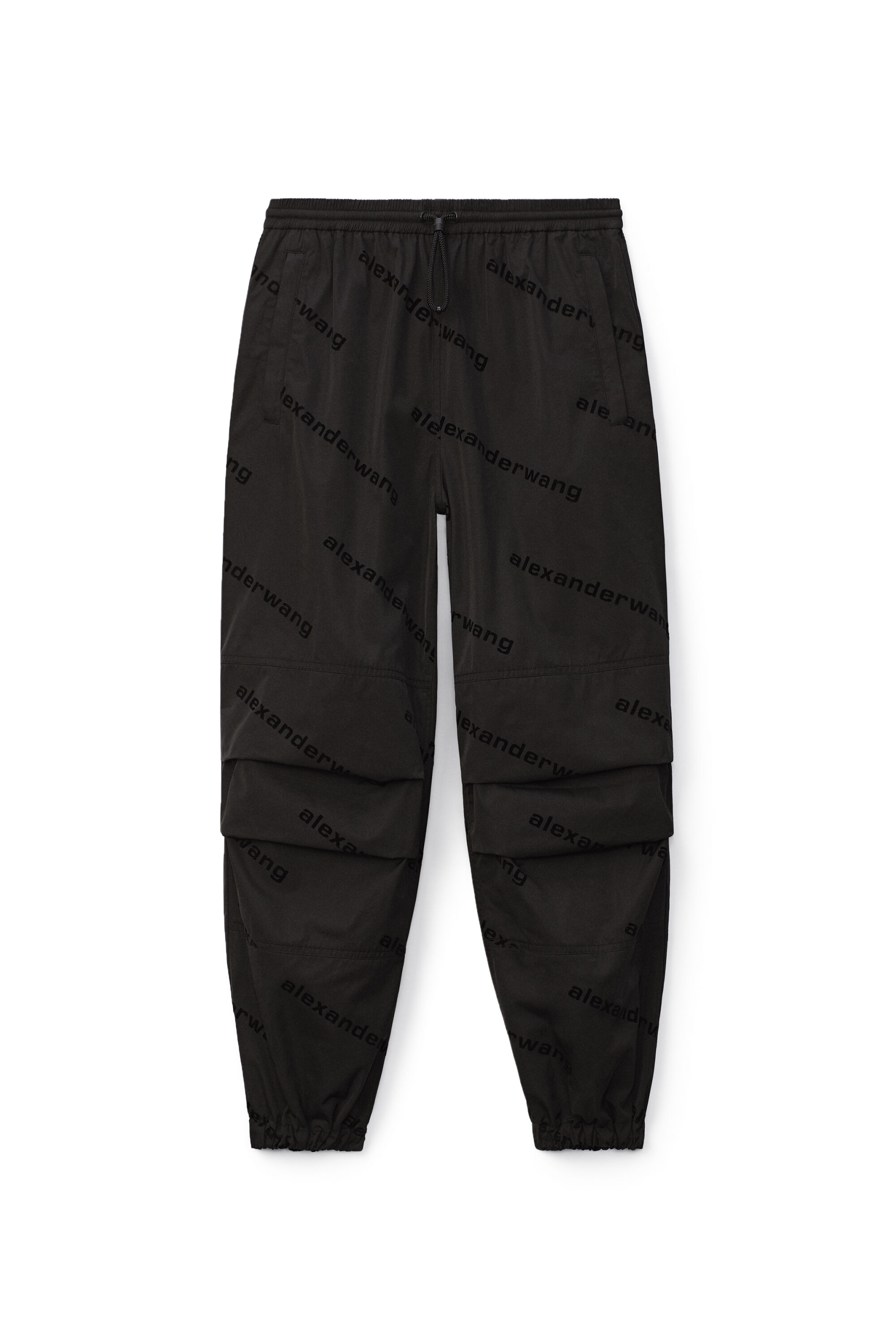 FLOCKED LOGO TRACK PANT IN TAFFETA