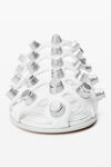 Alexander Wang optic white rexa 皮质网格拖鞋
