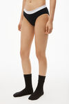 alexander wang brief underwear in ribbed jersey black