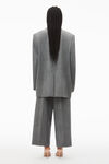Alexander Wang grey/black blazer oversize in tessuto sartoriale a spina di pesce