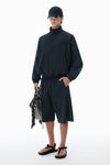 Alexander Wang black black perforated logo basketball shorts