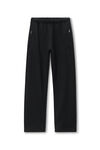 Alexander Wang black logo embroidered oversized sweatpants in heavy cotton terry