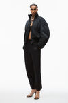 alexander wang 发泡徽标装饰硬挺毛圈布运动裤  black