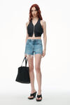 Alexander Wang vintage light indigo bite denim-shorts mit hohem bund
