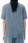 Alexander Wang washed blue ink blue cotton-jersey logo tee