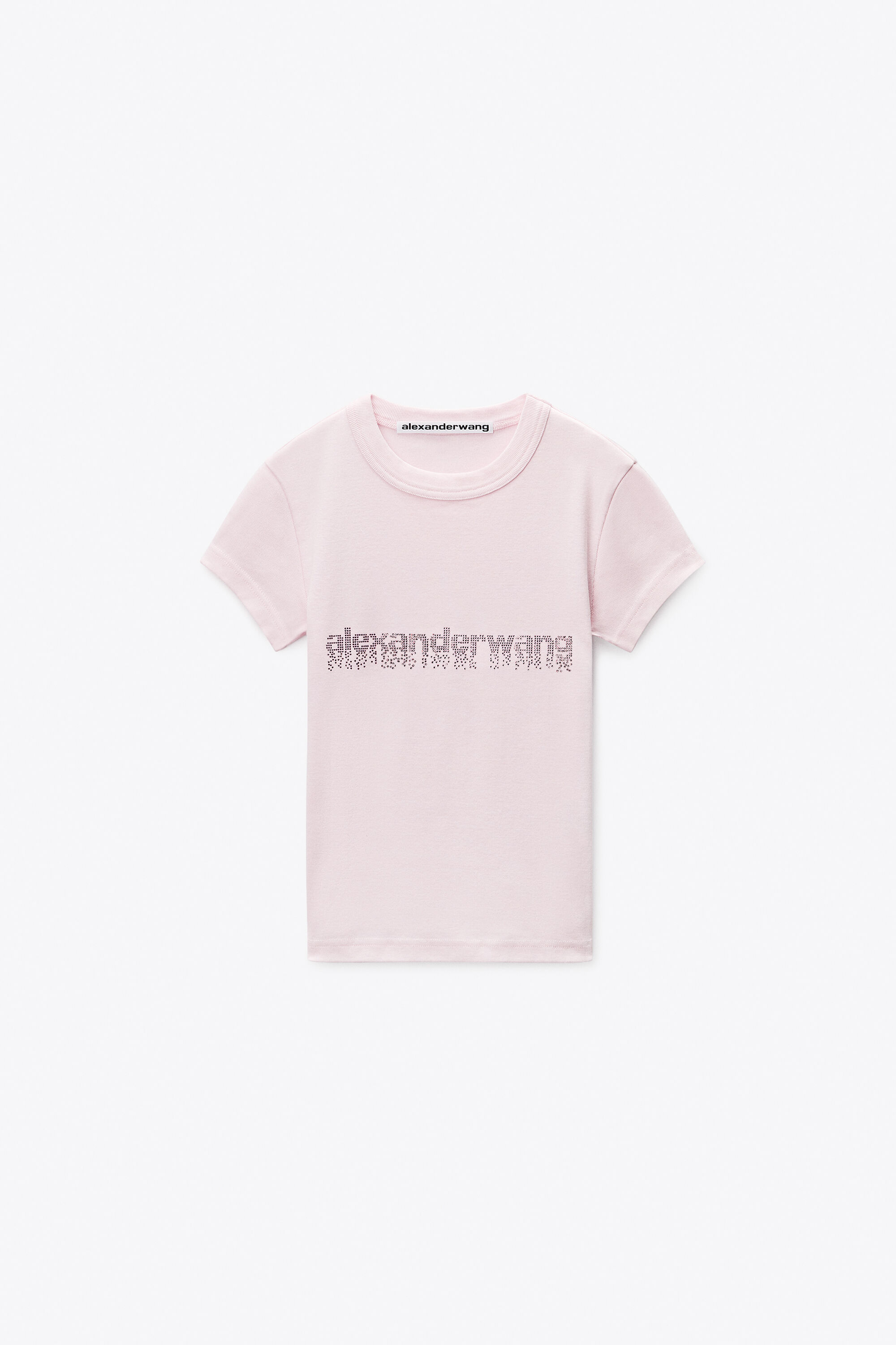 Crystal Graphic Baby Tee in LIGHT PINK | alexanderwang®