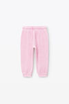 alexander wang 丝绒发泡彩胶徽标运动裤 washed candy pink