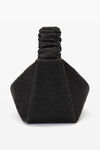 alexander wang scrunchie mini bag in satin black