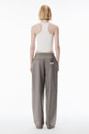 Alexander Wang mink melange 灰色羊毛马海毛修身长裤