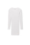 alexander wang 罗纹棉长袖圆领连衣裙 white