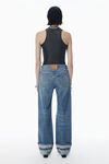 Alexander Wang vintage medium indigo indigo logo-embroidered mid-rise jeans
