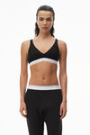 Alexander Wang black unisex-jogginghose aus thermo-baumwolle mit waffelstruktur