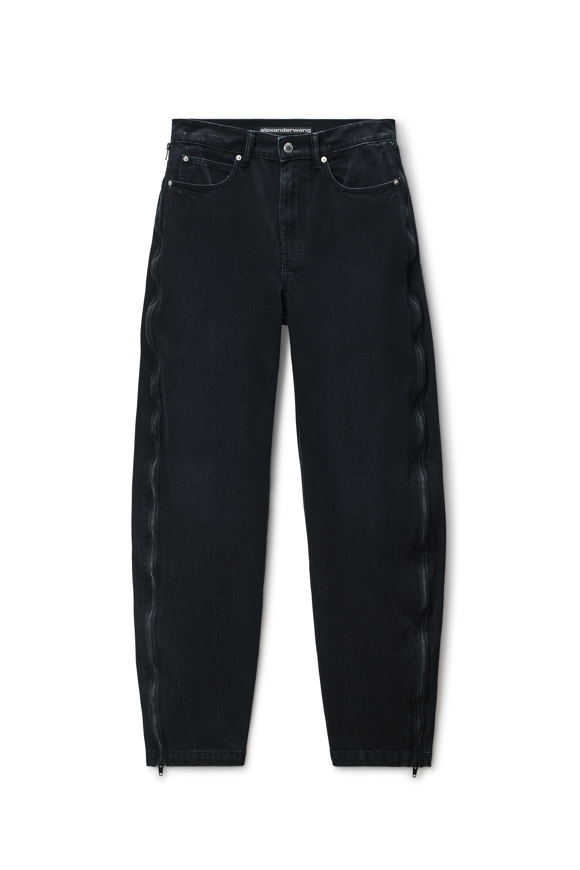 andwang Kirakira slim zip ブラック 002(M) Kirakira zip up (gray)
