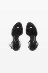 alexander wang dahlia 105 bow sandal in satin black