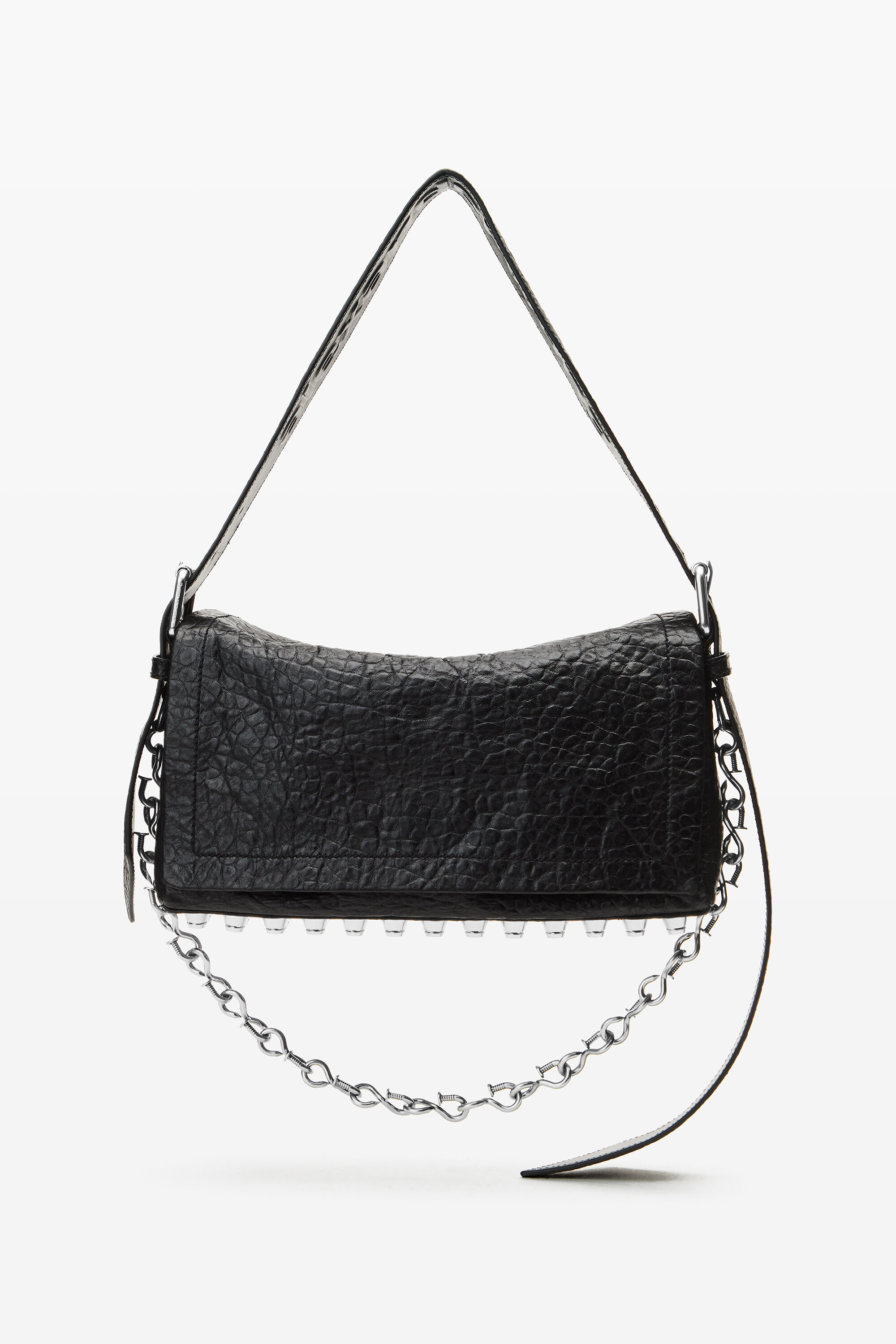 Ricco Medium Flap Bag in BLACK | alexanderwang®