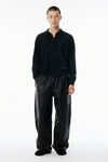 Alexander Wang black black wool-blend henley pullover