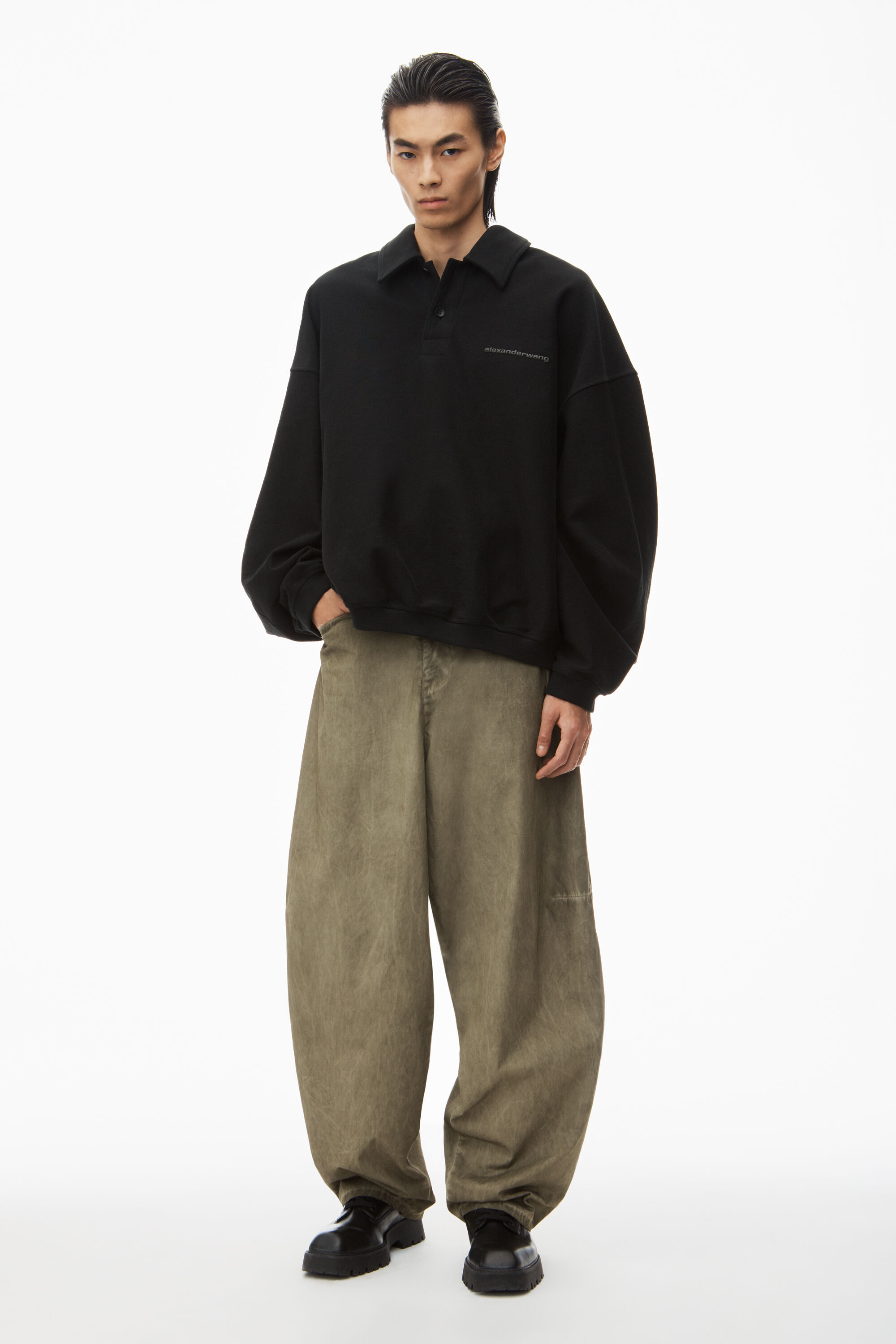 【23AW NEW】Alexander Wang / ヘリンボーン ノーカラーベスト 23AW NEW】Alexander Wang / ヘリンボーン ノーカラーベスト