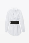 Alexander Wang white deconstructed mini shirtdress