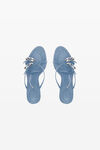 alexander wang dome 85 water snake strappy slide sandal cerulean